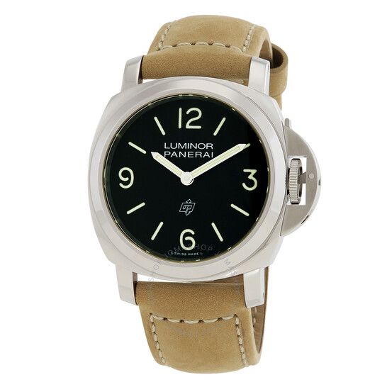 Panerai Luminor Logo Hand Wind Black Dial Men's Watch PAM01086 - 546x546